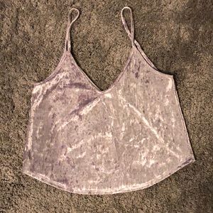 Purple Velvet cropped tank top